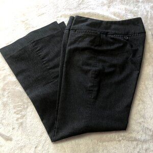 SUZY Shier Dark Grey Low Rise Flared Dress Trouser Pants Size 5/6